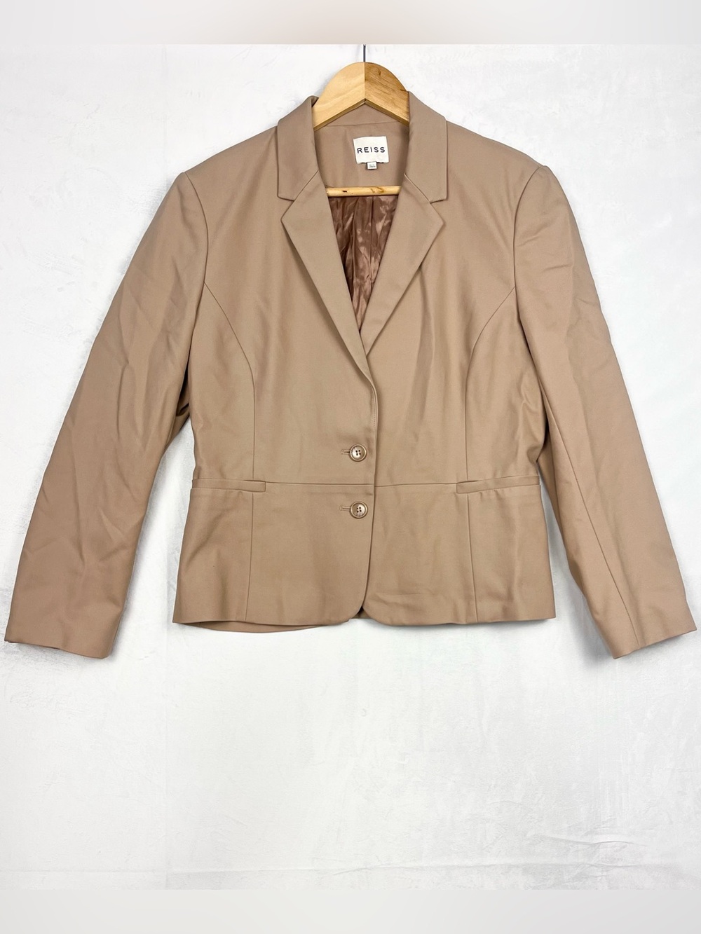 Reiss Quiet Luxury Tailored Blazer Jacket Minimalist Career Chic Size US 10